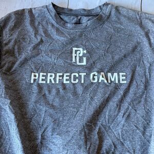 Perfect Game Men's Long Sleeve T-Shirt, Size Medium . Heathered gray